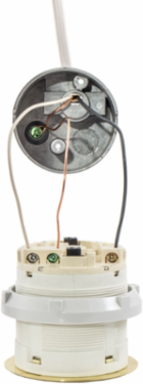 20A Kitchen Counter Receptacle, Surface Mount, Brass, 4.20 Inch x 4.20 Inch x 6.48 Inch