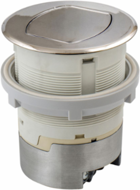 20A Surface Mount Kitchen Counter Receptacle, Nickel, 4.20 Inch x 4.20 Inch x 6.48 Inch
