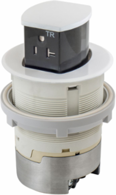 20A Kitchen Counter Receptacle, Surface Mount, 4.20 Inch x 4.20 Inch x 6.48 Inch, White