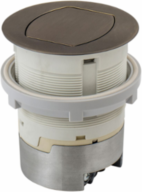 20A Flush Mount Kitchen Counter Receptacle, Bronze, 4.20 in x 4.20 in x 6.48 in