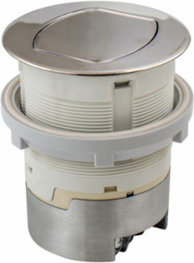 20A Flush Mount Kitchen Counter Receptacle, Nickel, 4.20 Inch x 4.20 Inch x 6.48 Inch