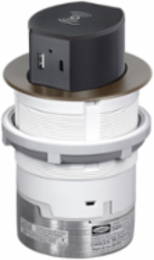20A Tri-Power Surface Mount Counter Receptacle, Bronze, 4.75 Inch x 7.38 Inch