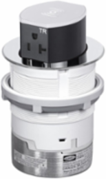 Pop-Up Counter Receptacle, 20A, Surface Mount, Chrome, 4.75 in x 4.75 in x 7.38 in