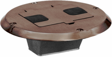 Floor Box Assembly, Copper - 5.4 Inch Width, Fast Installation, Adjustable Height