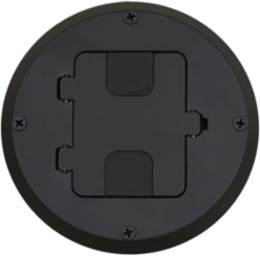 Residential Floor Box Kit, 1-Gang, Wood Floor Type, Black, 5.700 Inch Width