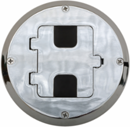 Wood Floor Box Kit with Chrome Finish, 5.8 Inch Width, Height Adjustable