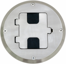 Residential Floor Box Kit, 1-Gang, Nickel, 5.7 Inch Width