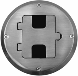 Residential Floor Box Kit, 1-Gang Wood Floor Type, 6.4x28.2x12 Inch, Stainless Steel