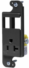 J-Load Media Outlet 20A 125V Tamper Resistant 2-Port Black