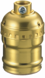 Keyless Incandescent Lamp Socket, Brass Shell, 600W, 250V AC, Medium Base