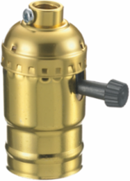 Medium Base Lamp Holder & Socket, Turn Knob, 660W 600V AC, Brass Material