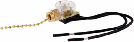 Canopy Switch Pull Chain 6A 125V AC Single Pole Brass