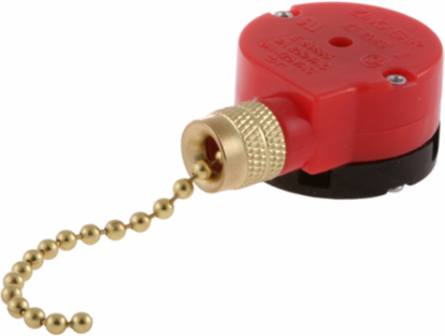 Pull Chain Lamp Switch 6A 125V 4 Inch Width