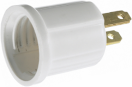 5-15R to Medium Base Adapter, Plug-In, 15 A, White, Indoor Use