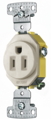 Residential Grade Straight Blade Receptacle 15A 125V 2-Pole Light Almond