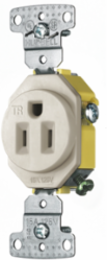 Straight Blade Receptacle 15A 125V Tamper Resistant 2-Pole 3-Wire Grounding Light Almond