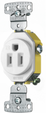 Tamper Resistant Straight Blade Receptacle 15A 125V 2-Pole 3-Wire Grounding