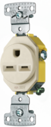Residential Grade 15A Straight Blade Receptacle 250V, 2-Pole 3-Wire Grounding