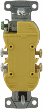 Tamper Resistant Duplex Receptacle, 15A 125V, 2-Pole 3-Wire Grounding, Ivory