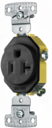 Straight Blade Tamper Resistant Receptacle, 20A 125V, 2-Pole 3-Wire Grounding, Black