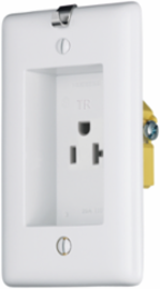 Straight Blade Clock Hanger Receptacle, Tamper Resistant, 20A 125V, 2-Pole 3-Wire Grounding