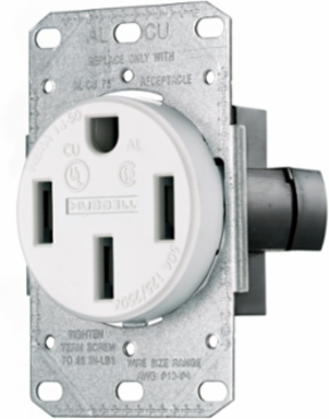 Straight Blade Single Receptacle 50A 125/250V 3-Pole 4-Wire Flush Mount