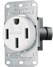 Straight Blade Single Receptacle 50A 125/250V 3-Pole 4-Wire Flush Mount