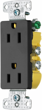 Decorator Duplex Receptacle 15A 125V 2-Pole with 3-Wire Grounding
