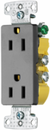 Decorator Duplex Receptacle 15A 125V, 2-Pole 3-Wire Grounding, Gray