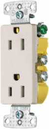 Straight Blade Duplex Receptacle 15A 125V 2-Pole 3-Wire Grounding Light Almond