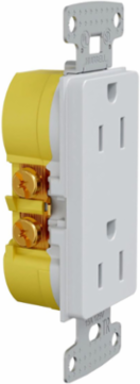 Residential Grade Tamper Resistant Duplex Receptacle, 15A 125V, 2-Pole 3-Wire Grounding, White