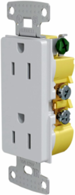 Residential Grade Tamper Resistant Duplex Receptacle, 15A 125V, 2-Pole 3-Wire Grounding, White