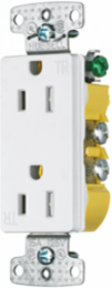 Residential Grade Tamper Resistant Duplex Receptacle, 15A 125V, 2-Pole 3-Wire Grounding, White