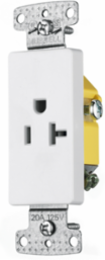Straight Blade Decorator Single Receptacle 20A, 125V, 3-Wire Grounding, White