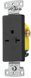 Single Decorator Receptacle 20A 250V 2-Pole 3-Wire Grounding Black
