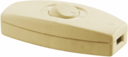 Heavy Duty Inline Cord Switch, 6A 125V, Ivory, 1.100 Inch Width