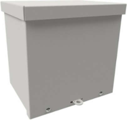 N3R Screw-Cover Wall-Mount 6X8X4 Carbon Steel - Gray