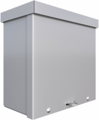 N3R Screw-Cover Wall-Mount 8X8X4 Carbon Steel - Gray