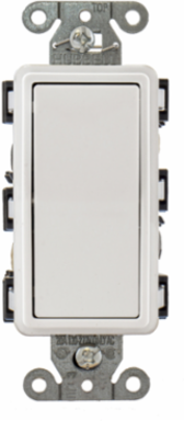 Decorator Rocker Switch 4-Way 15A 120/277V AC, Push Back & Side Wired