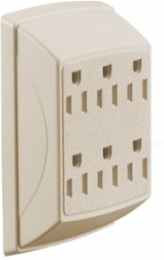 Cube Tap 6 Outlet 15A 125V AC with 2-Pole 3-Wire Grounding, Ivory