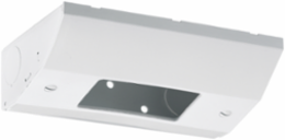 Under Cabinet Slim Power Distribution Box, 1-Gang, Steel, White