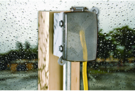 Weatherproof Hood Wallplate, 1-Gang, Vertical, Multi Opening, Gray