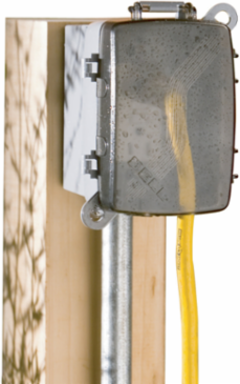 Weatherproof Hood Wallplate, 1-Gang, Vertical, Multi Opening, Gray