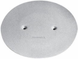 Round Abandonment Plate, Gray, 4 Inch Core, Flush Mount