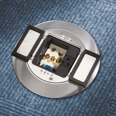 SystemOne Universal Cover Carpet Flange Assembly, 4 Inch, Aluminum Construction