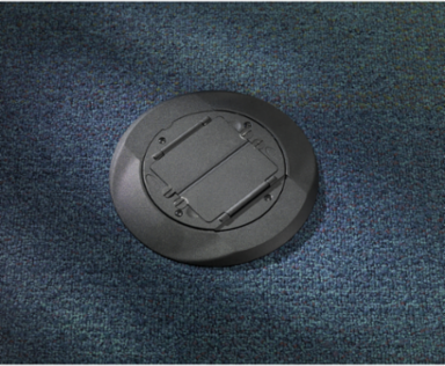 SystemOne Universal Cover Carpet Flange Assembly, 4 Inch, Black Powder Coat Finish