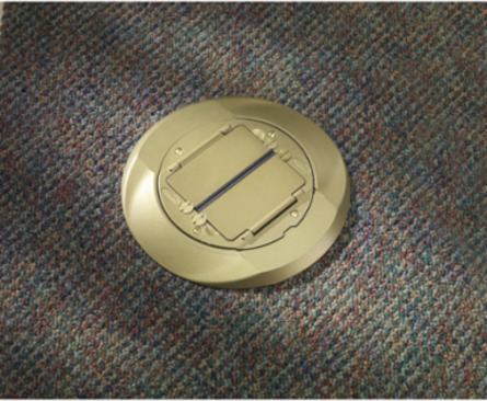 SystemOne Universal Cover Carpet Flange Assembly, 4 Inch, Brass Finish