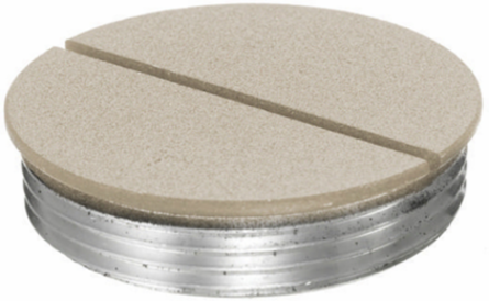 Flush Threaded Plug, 1-1/2 Inch, Aluminum Finish, Round Shape