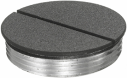 1-1/2 Inch Black Finish Flush Threaded Plug, Cast Aluminum