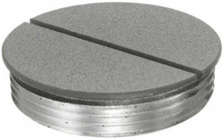 Flush Threaded Plug 1-1/2 Inch Gray Finish, Cast Aluminum